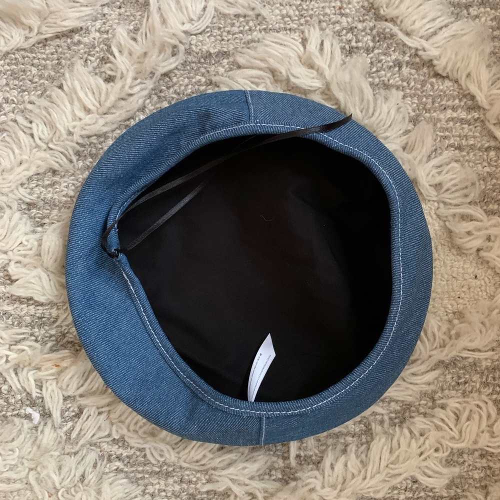NEW Urban Outfitters Denim Pop Stitch Beret